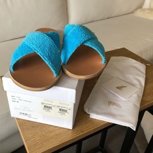 NWT Ancient Greek Sandals sz40 Terry Turquoise